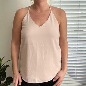 Blush strappy back tank
